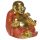 Szerencsehozó Mini Buddha - Arany Glitteres Kínai Nevető Buddha 6cm