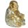 Szerencsehozó Mini Buddha - Arany Glitteres Kínai Nevető Buddha 6cm