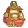 Szerencsehozó Mini Buddha - Arany Glitteres Kínai Nevető Buddha 8cm