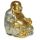 Szerencsehozó Mini Buddha - Arany Glitteres Kínai Nevető Buddha 8cm