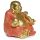 Szerencsehozó Mini Buddha - Arany Glitteres Kínai Nevető Buddha 8cm