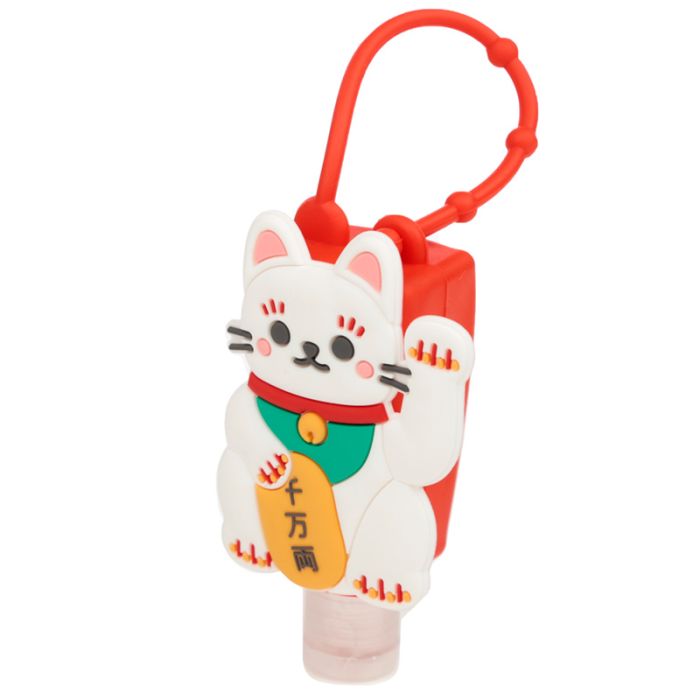 Kézfertőtlenítő Gél, Szilikon Tartóban - Maneki Neko Szerencsehozó Macska