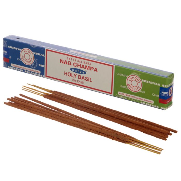01322 Füstölő Pálcák, Satya - Nag Champa & Áldott Bazsalikom