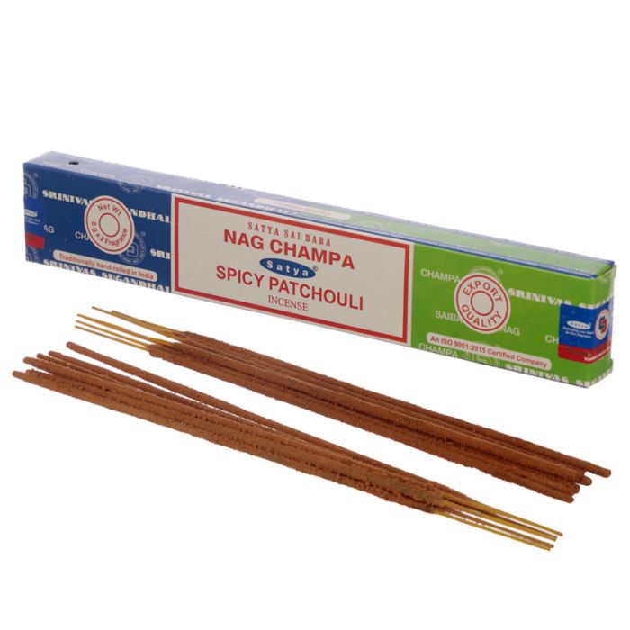 01335 Füstölő Pálcák, Satya - Nag Champa & Fűszeres Patchouli