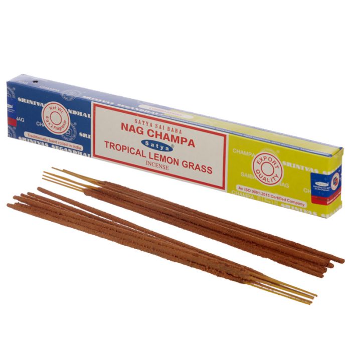 01339 Füstölő Pálcák, Satya - Nag Champa & Trópusi Citromfű
