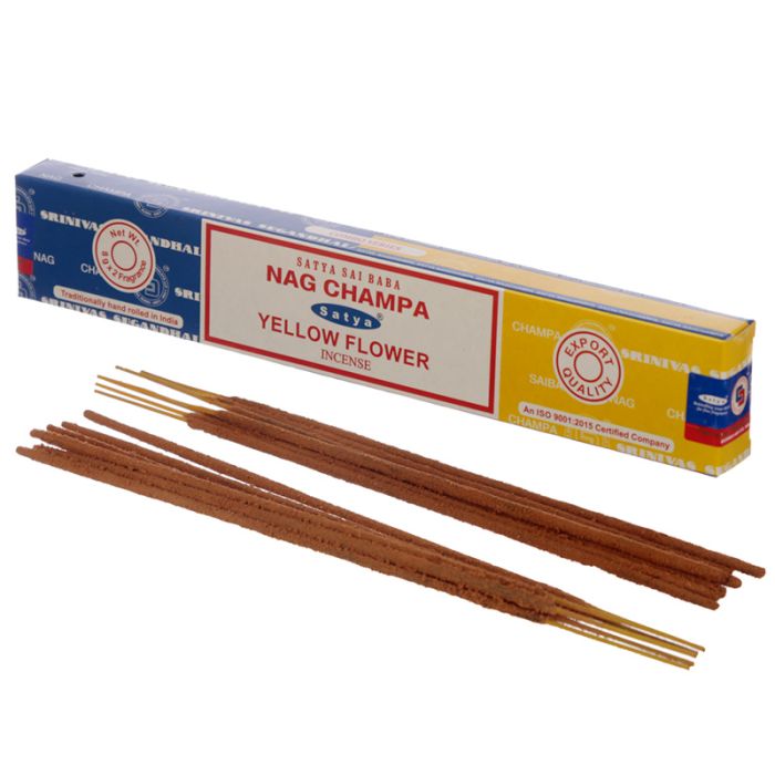 01341 Füstölő Pálcák, Satya - Nag Champa & Sárga Virág