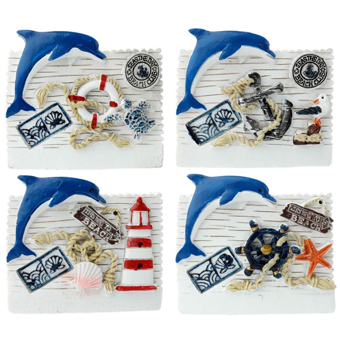 Hűtőmágnes, Tengerpart - Delfines Képeslap