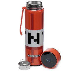 Thermo Kulacs, Digitális Hőmérővel 450ml - Minecraft TNT