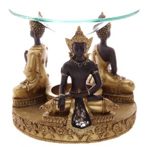 Aromalámpa - Thai Buddha, Üvegmozaikkal - Arany és Barna