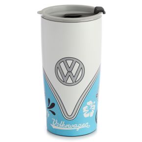 Thermo Bögre 500ml, Fém - Volkswagen Transporter VW T1 - Surf - Kék