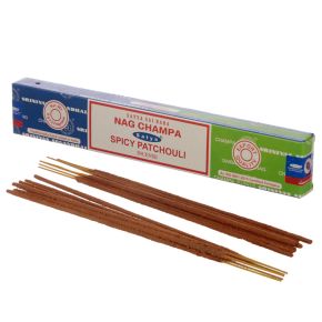 01335 Füstölő Pálcák, Satya - Nag Champa & Fűszeres Patchouli