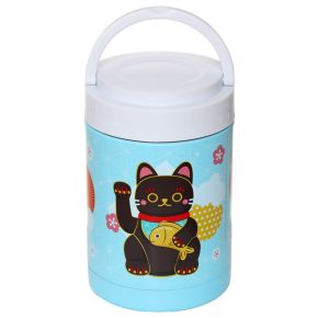 Thermo Ételhordó 500ml, Fém - Maneki Neko Szerencsehozó Macska