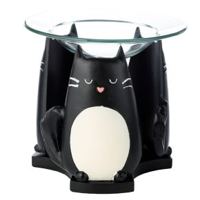 Aromalámpa, Rézina - Üveg Tálkával - Feline Fine Macska Aromalámpa, Rézina - Üveg Tálkával - Feline Fine Macska